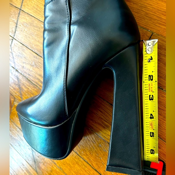 Lamoda Knee High Black Platform Boots - Picture 9 of 9